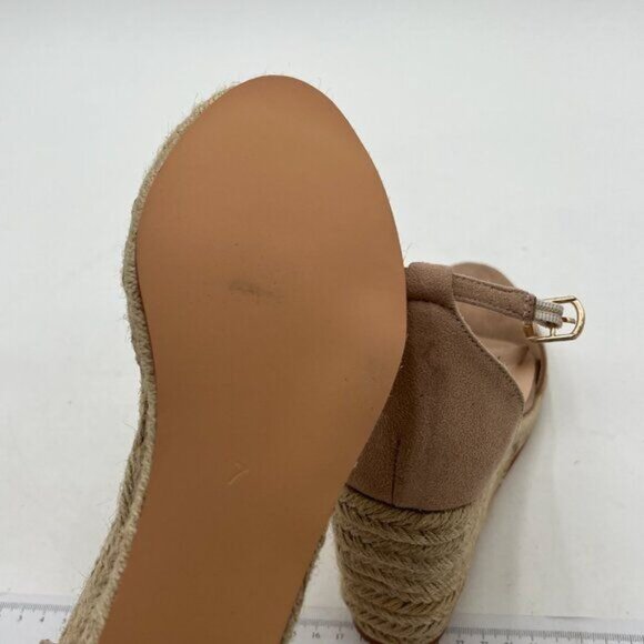 FOWT Nude Espadrille Ankle Straps Buckle Wedge Sandal Open Toe Platform Shoes - Picture 6 of 8